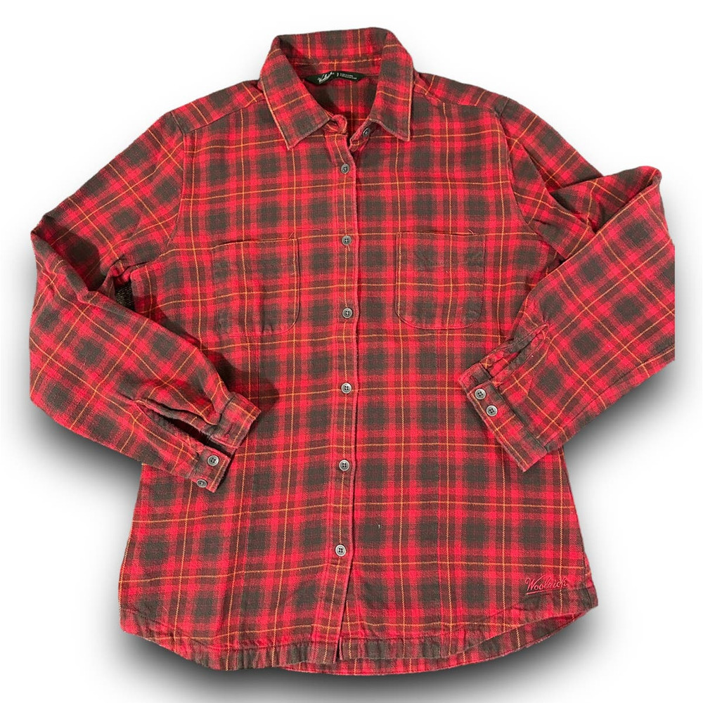 VTG‎ Woolrich Red Flannel Shirt Size Small